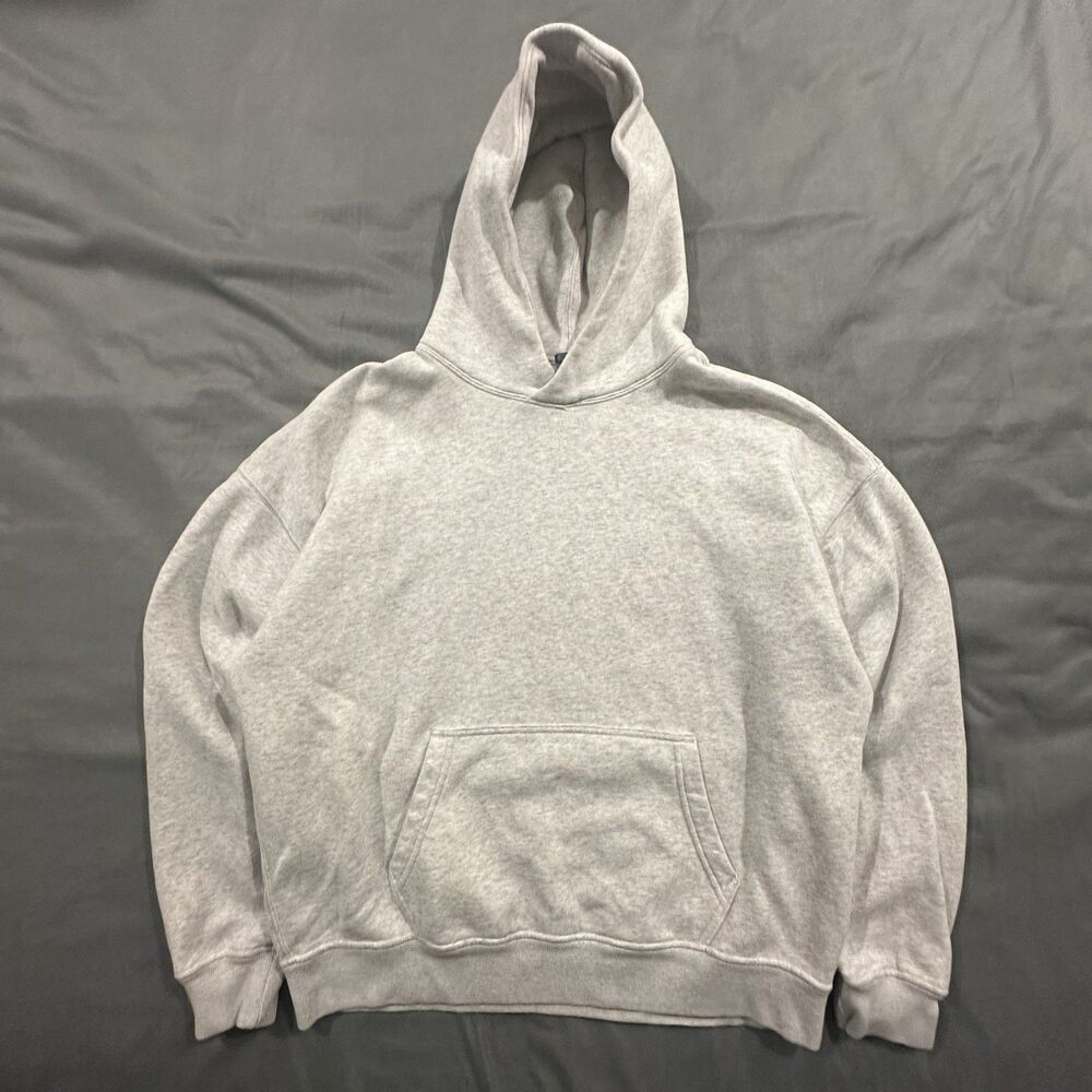 Abercrombie & Fitch Soft A&F Essentials Hoodie Men's M Oversized Light Gray